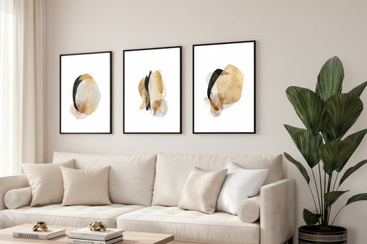 Abstract Watercolor Gallery Wall Art Set of 3 | THE HUBBELL COLLECTIVE