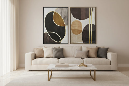 Abstract Geometric Canvas Art Set | THE HUBBELL COLLECTIVE