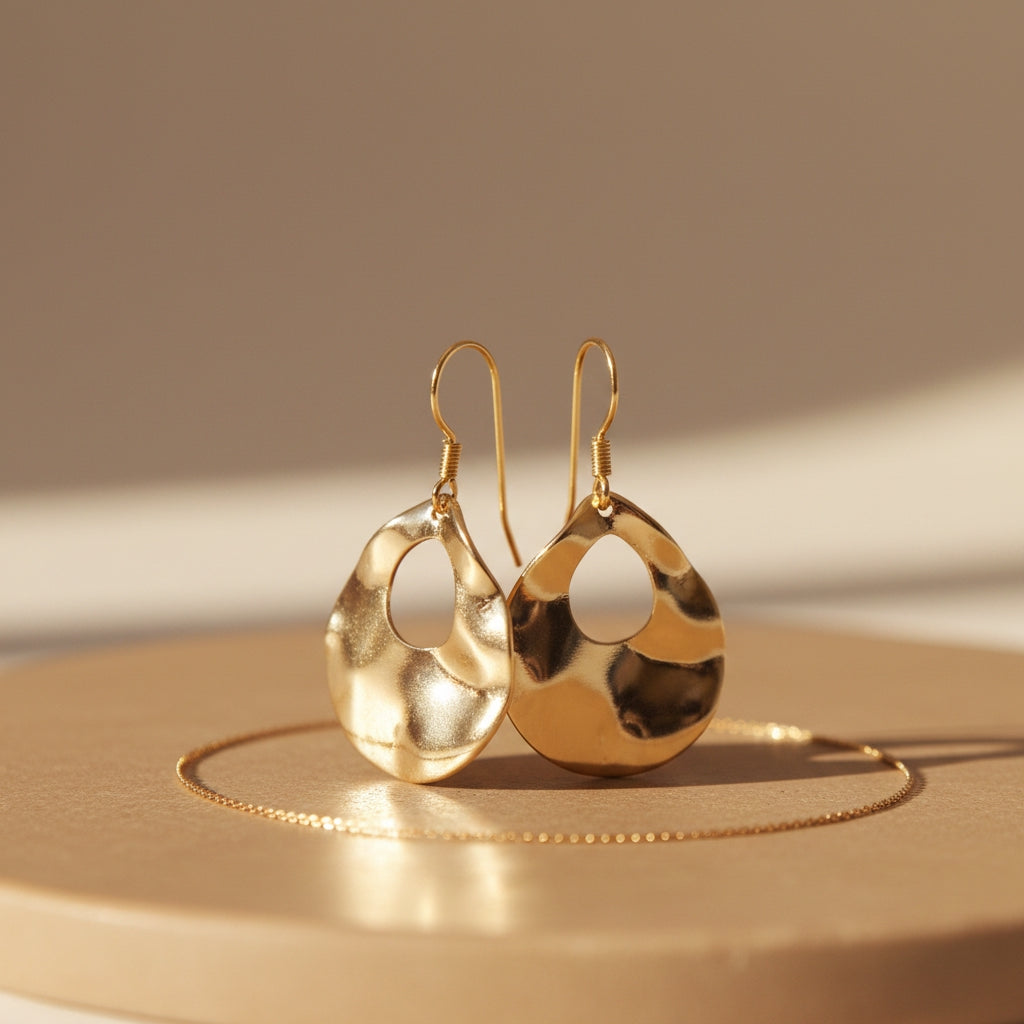 Alexa Sculptural Gold Drop Earrings | THE HUBBELL COLLECTIVE