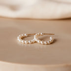 Amelie Pearl Hoop Earrings | THE HUBBELL COLLECTIVE
