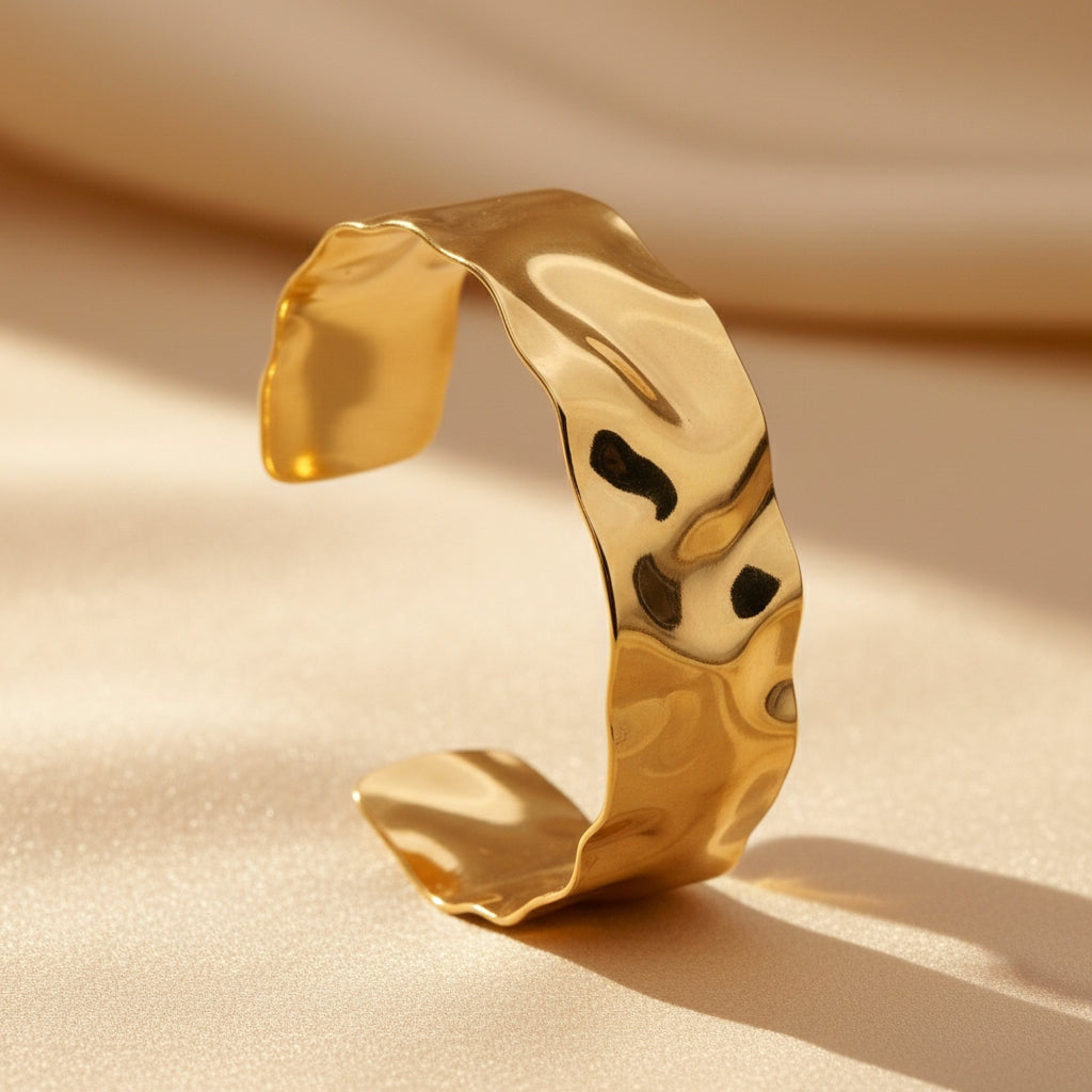 Wide Open Gold Bangle | THE HUBBELL COLLECTIVE