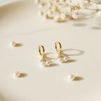 Betsy Pearl Cherry Huggie Hoops | THE HUBBELL COLLECTIVE