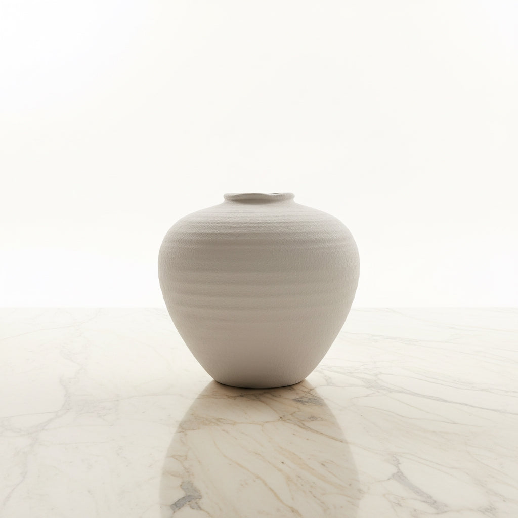 Large White Ceramic Vase | THE HUBBELL COLLECTIVE