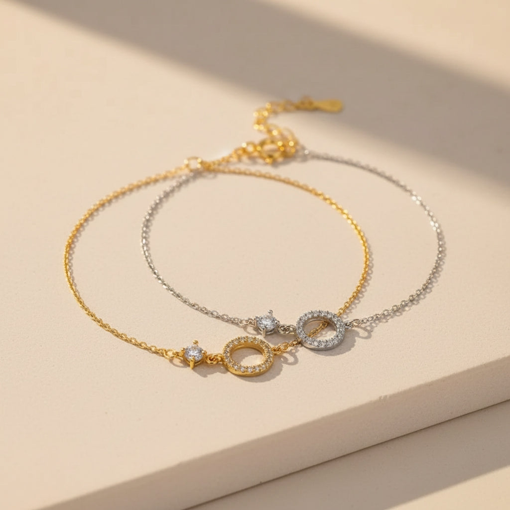 925 Sterling Silver Ring Chain Bracelet | THE HUBBELL COLLECTIVE