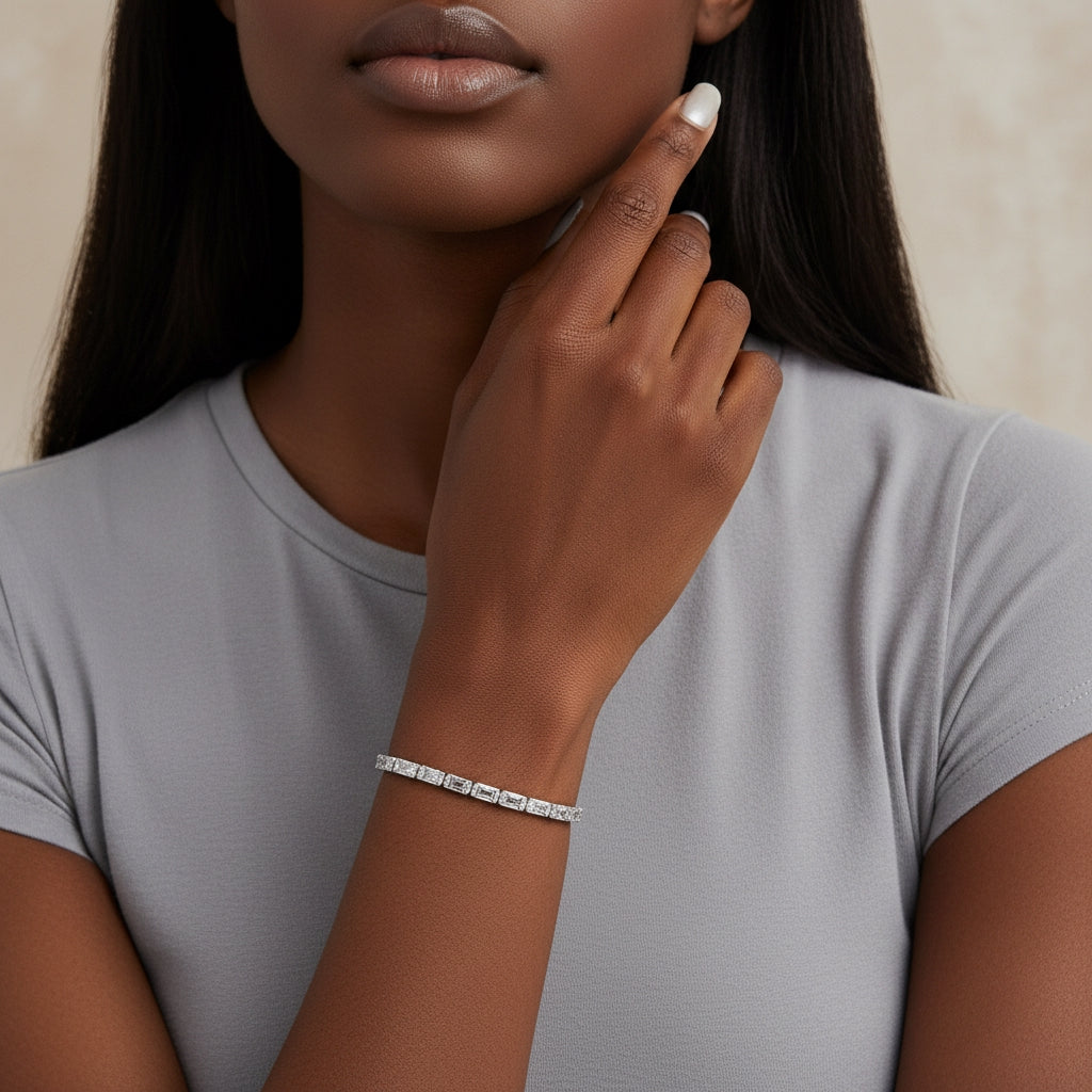 Retro Rectangle Tennis Bracelet | THE HUBBELL COLLECTIVE