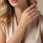 Luxury Zirconia Tennis Bracelet in 18K Gold | THE HUBBELL COLLECTIVE