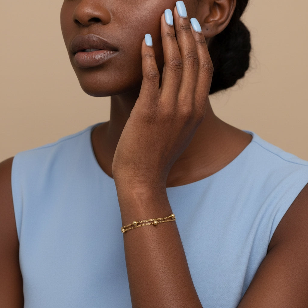 Double Bead Chain Bracelet | THE HUBBELL COLLECTIVE