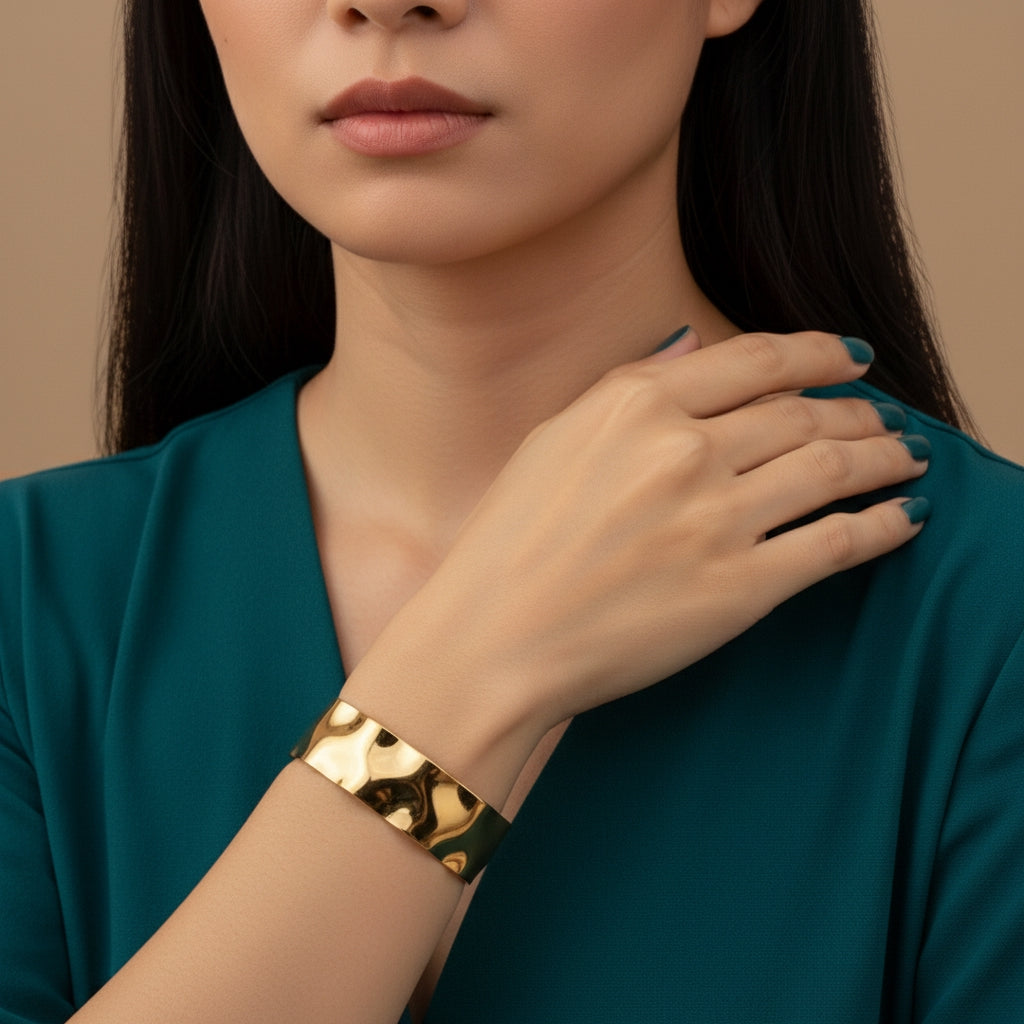 Wide Open Gold Bangle | THE HUBBELL COLLECTIVE
