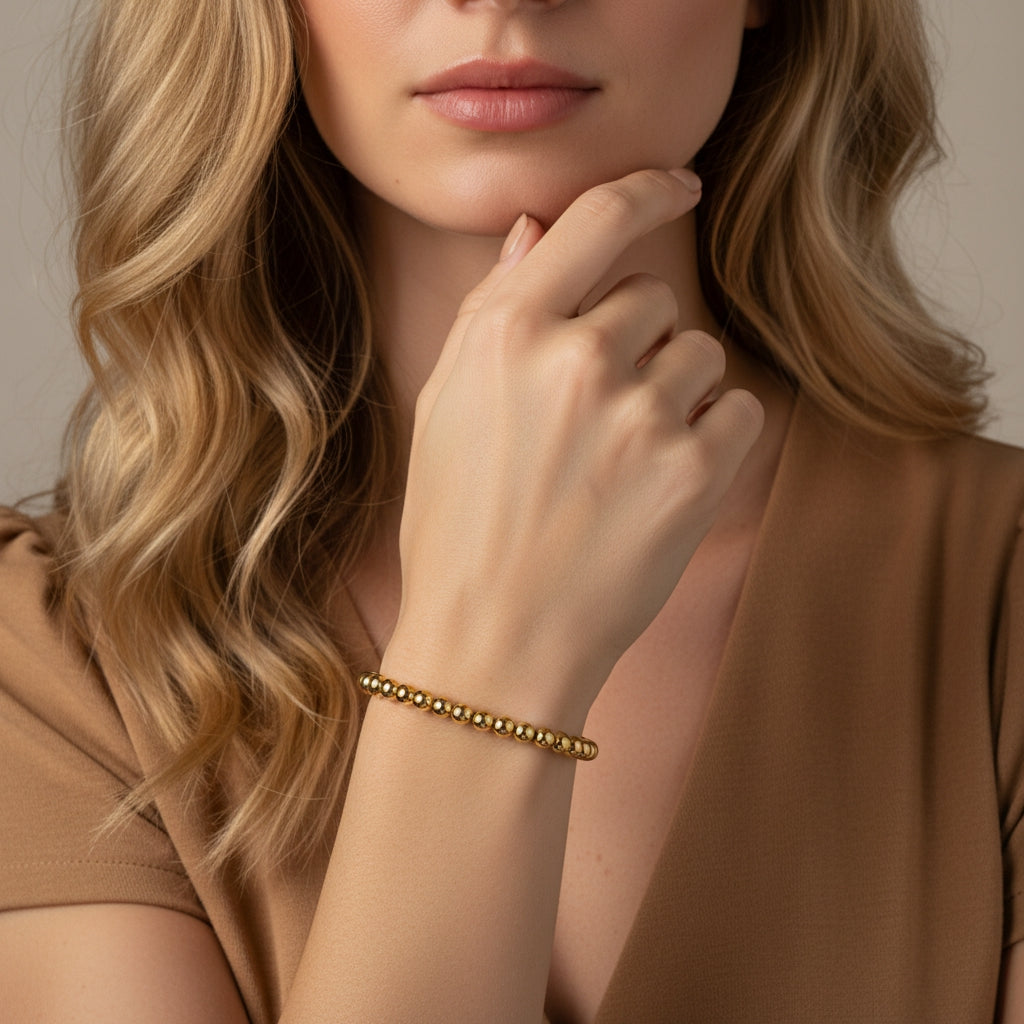 Aura Bond Gold Beaded Bracelet | THE HUBBELL COLLECTIVE