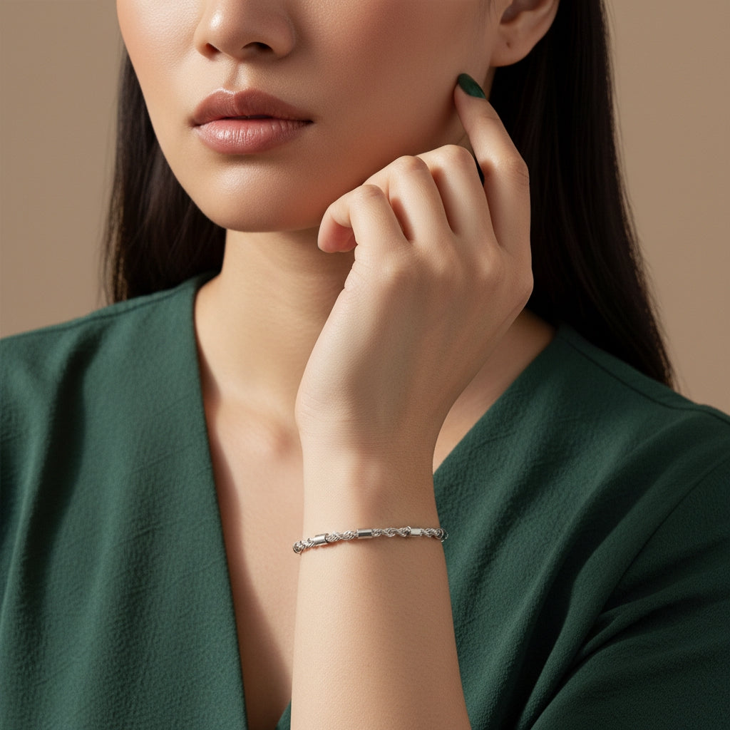 Beaded Rope Chain Bracelet | THE HUBBELL COLLECTIVE