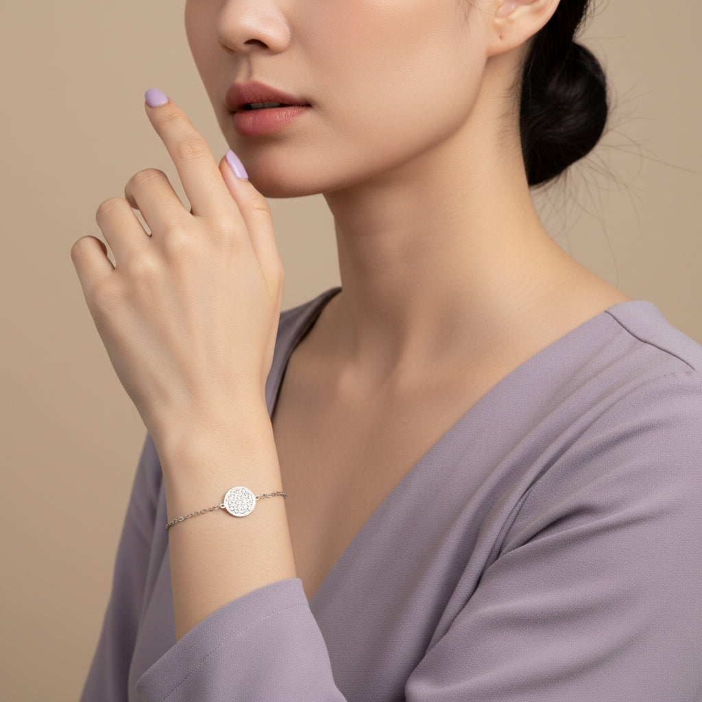 Fleur de Vie Stainless Steel Bracelet | THE HUBBELL COLLECTIVE