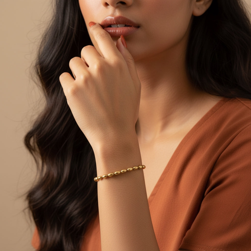 WHEAT 18K Gold Bead Bracelet | THE HUBBELL COLLECTIVE