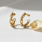 Chain Link Half Hoops | THE HUBBELL COLLECTIVE