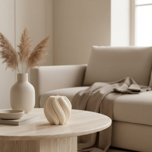 Sculptural Swirl Pillar Candle | THE HUBBELL COLLECTIVE