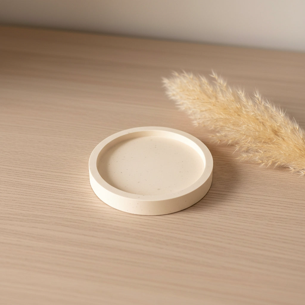 Small Round Jesmonite Trinket Tray | THE HUBBELL COLLECTIVE