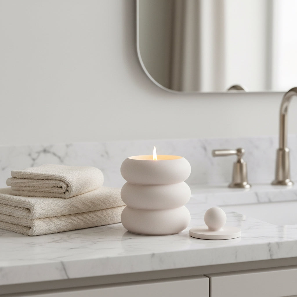 Jesmonite Donut Jar Candle | THE HUBBELL COLLECTIVE