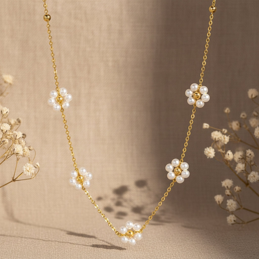 Floral Pearl Pendant Necklace | THE HUBBELL COLLECTIVE