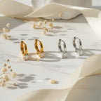 Conwyn Zirconia Hoop Earrings | THE HUBBELL COLLECTIVE