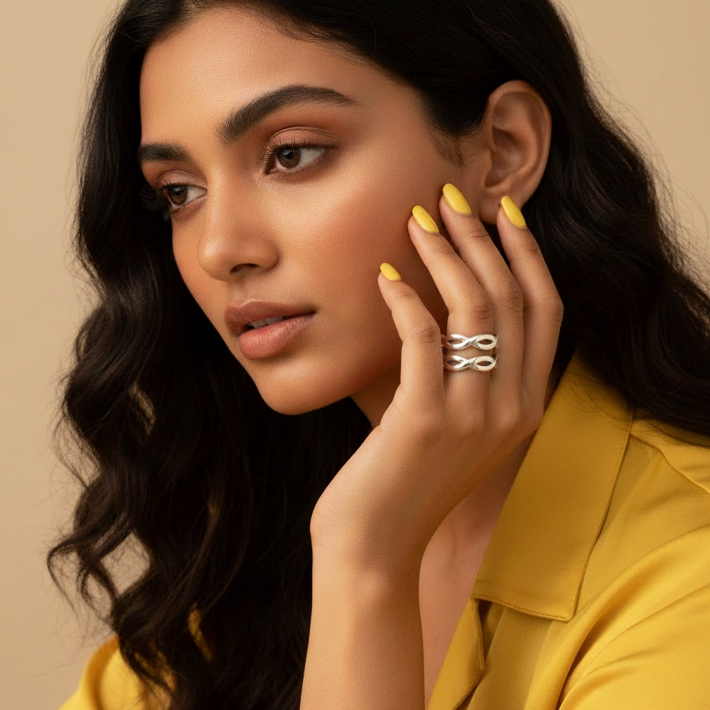 Intertwined Double Row Pattern Adjustable Ring | THE HUBBELL COLLECTIVE