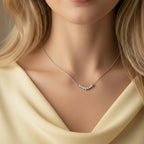 KIMI Beaded Chain Necklace with Pavé Zirconia Pendant | THE HUBBELL COLLECTIVE