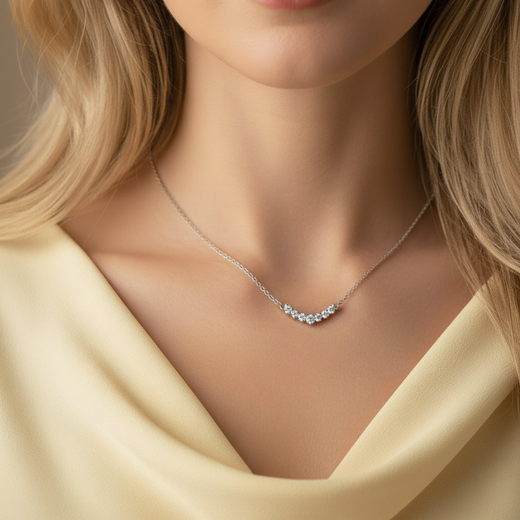 KIMI Beaded Chain Necklace with Pavé Zirconia Pendant | THE HUBBELL COLLECTIVE