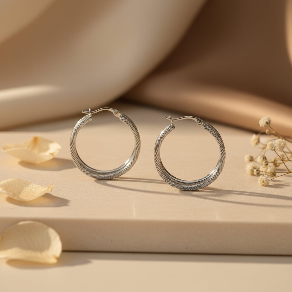 SAJAN Double Hoop Silver Earrings | THE HUBBELL COLLECTIVE