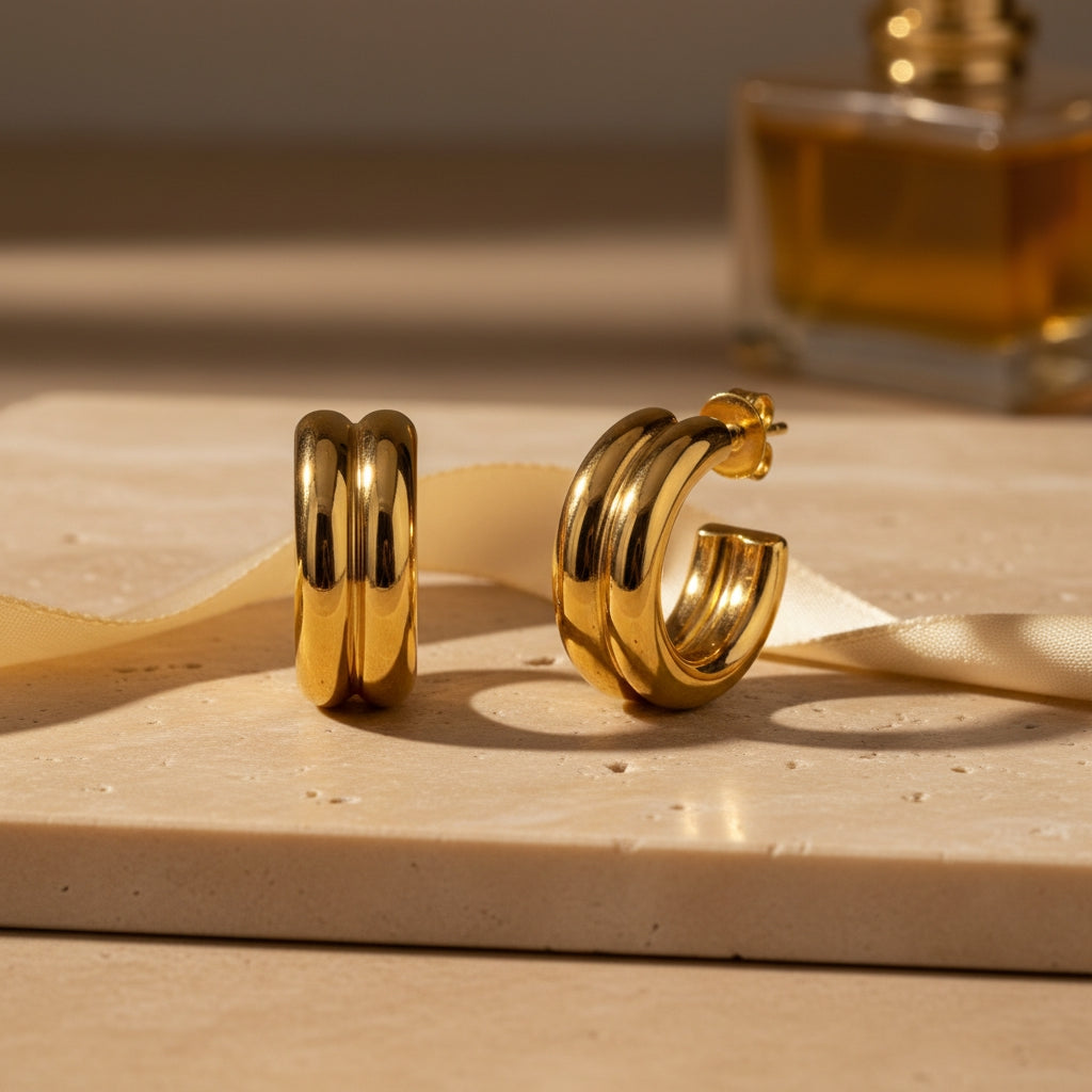Chunky Double Hoop Earrings | THE HUBBELL COLLECTIVE