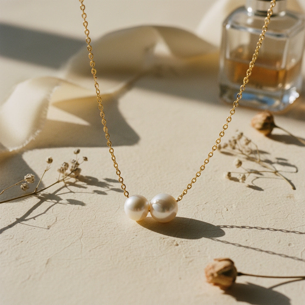 Duo Pearl Drop Necklace | THE HUBBELL COLLECTIVE