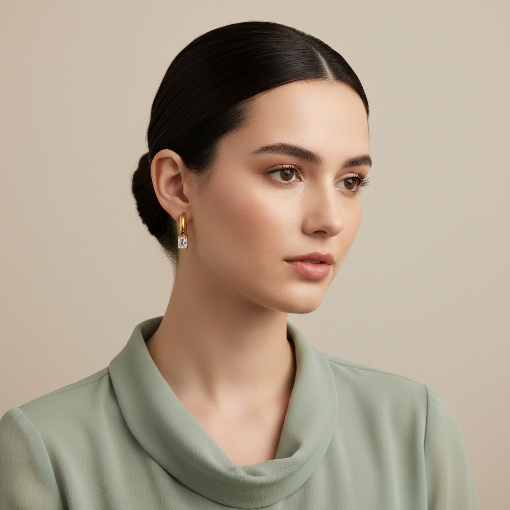 Conwyn Zirconia Hoop Earrings | THE HUBBELL COLLECTIVE