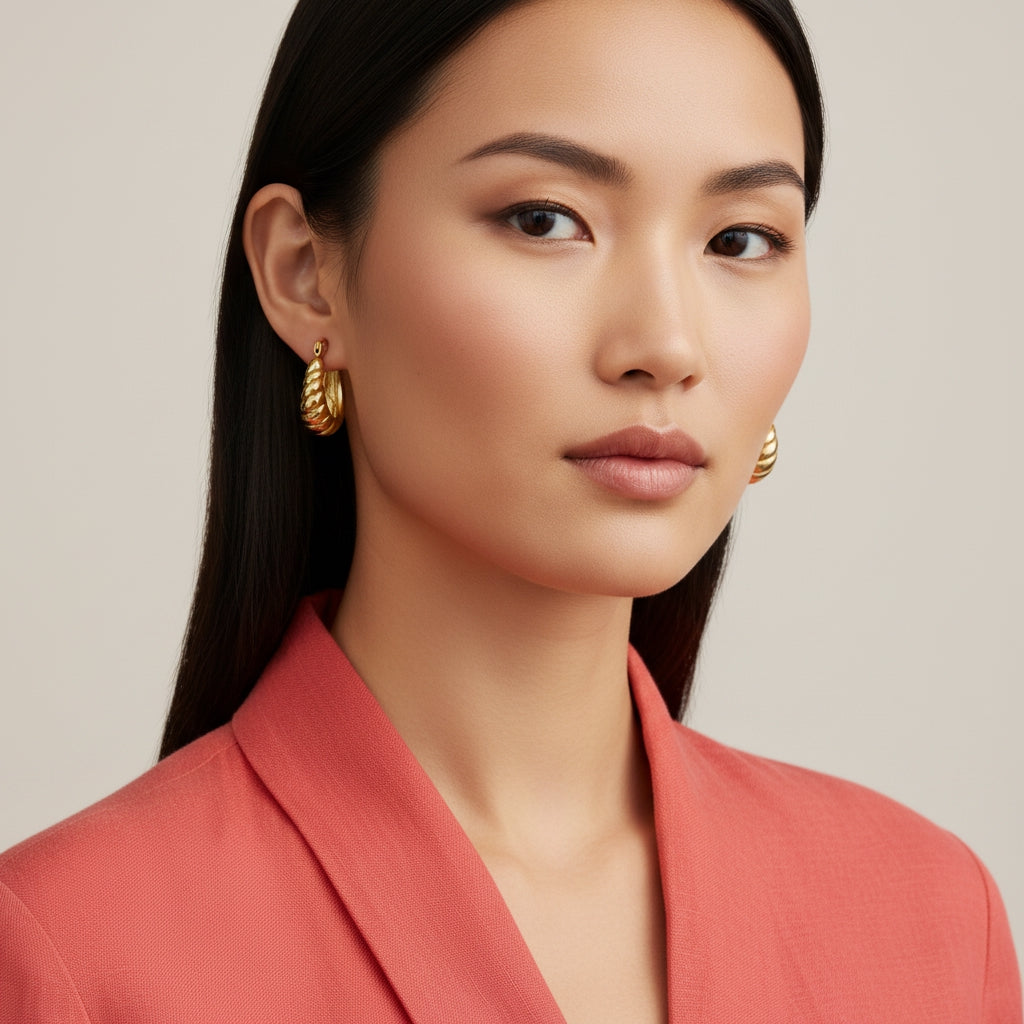 Golden Oval Hoop Earrings | THE HUBBELL COLLECTIVE