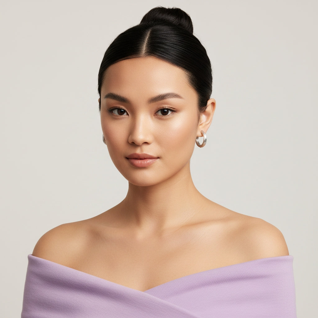 Richly Textured Modernist Mini Hoop Earrings | THE HUBBELL COLLECTIVE