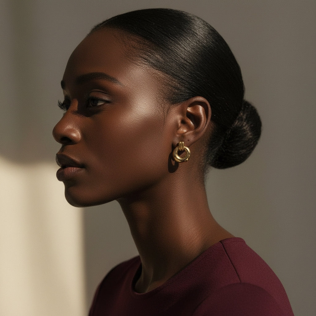 Radiant Round Gold Earrings | THE HUBBELL COLLECTIVE