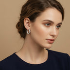 Abstract-Chic Chunky Hoop Earrings in Silver | THE HUBBELL COLLECTIVE