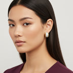 Hoop Stud Earrings with Ornate Border | THE HUBBELL COLLECTIVE