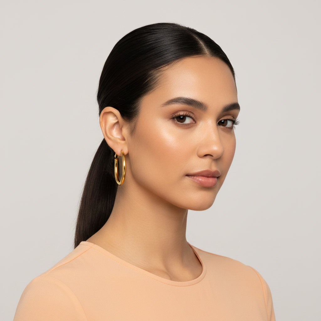YANNA Essential Gold Hoop Earrings | THE HUBBELL COLLECTIVE