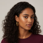 ESME Double Stacked Gold Hoop Earrings | THE HUBBELL COLLECTIVE