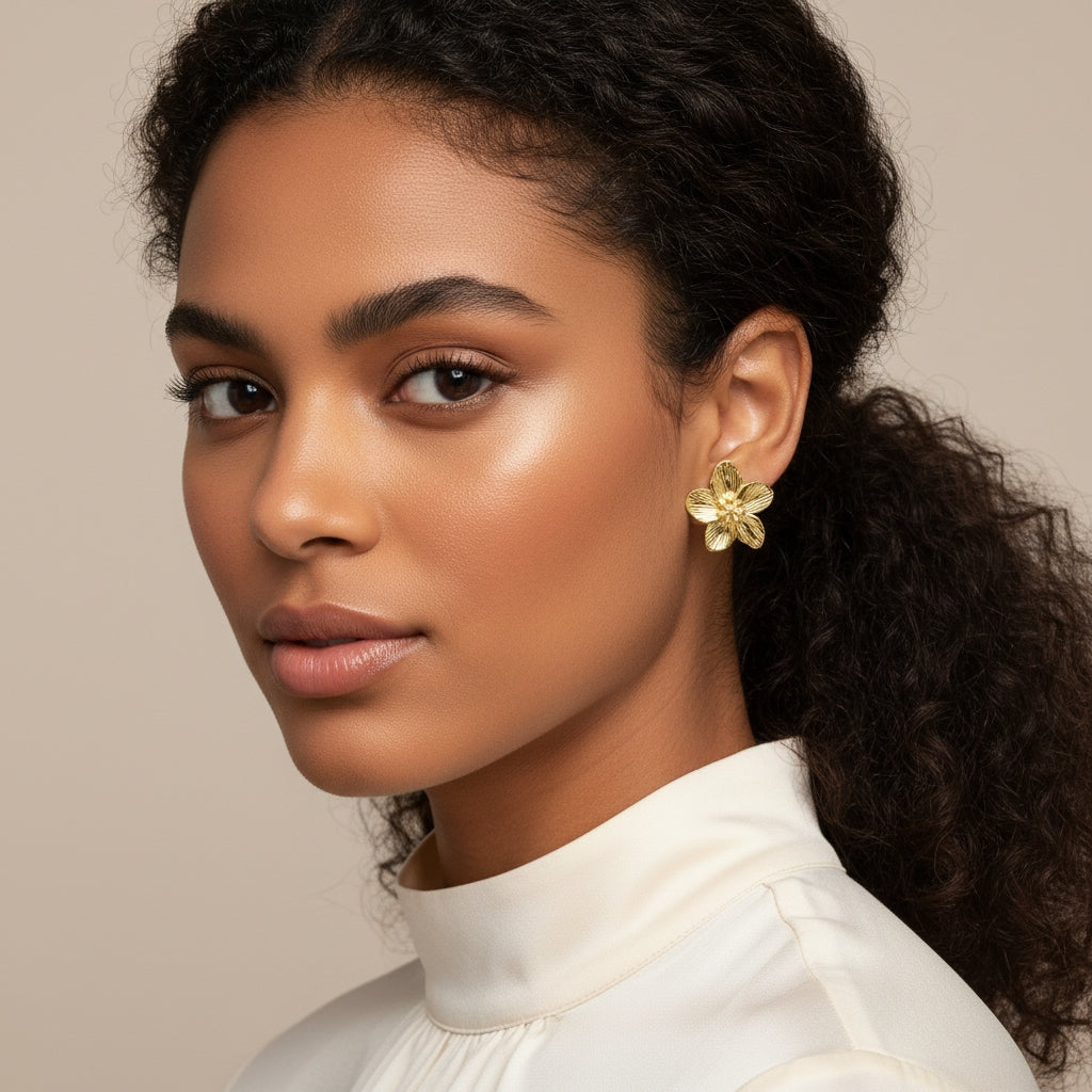 PEACH BLOSSOM | 18K Gold Charm Earrings | THE HUBBELL COLLECTIVE