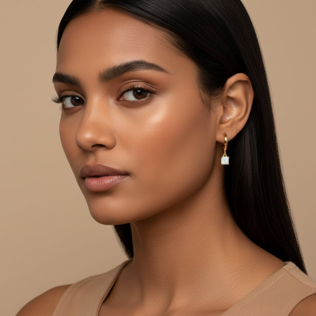 Tiffany Opal Huggie Hoop Earrings | THE HUBBELL COLLECTIVE