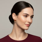CRIMSON PEARL | 18K Gold Crescent Earrings | THE HUBBELL COLLECTIVE
