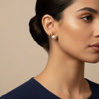 Pearl Crescent Gold Hoop Earrings | THE HUBBELL COLLECTIVE
