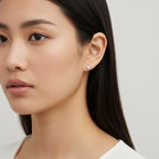 Rose Quartz Dainty Stud Earrings | THE HUBBELL COLLECTIVE