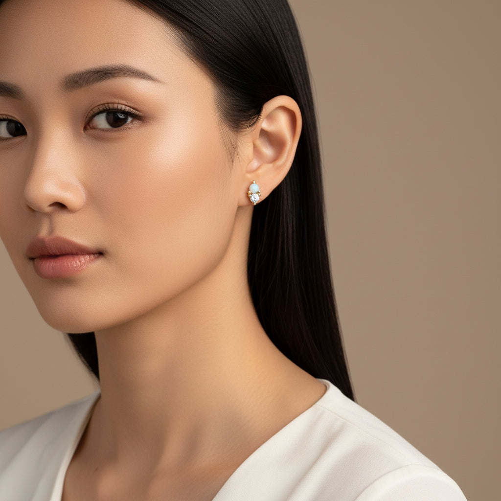 Miller Opal Stud Earrings | THE HUBBELL COLLECTIVE