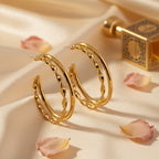ESME Double Stacked Gold Hoop Earrings | THE HUBBELL COLLECTIVE