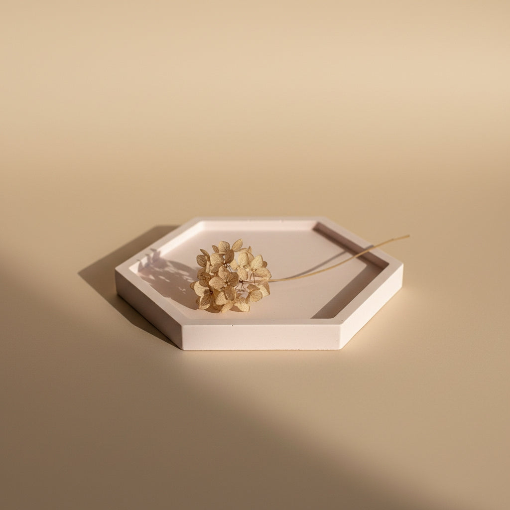 Hexagon Jesmonite Trinket Tray | THE HUBBELL COLLECTIVE