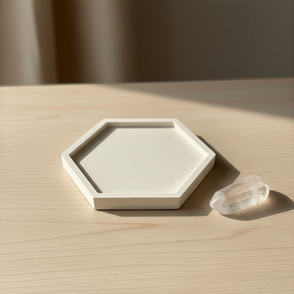 Hexagon Jesmonite Trinket Tray | THE HUBBELL COLLECTIVE