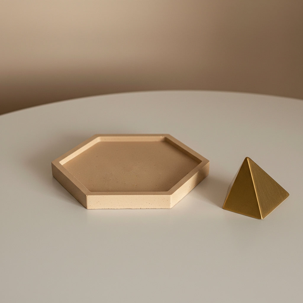 Hexagon Jesmonite Trinket Tray | THE HUBBELL COLLECTIVE