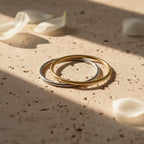 Gold & Silver Simple Pipe Bangle | THE HUBBELL COLLECTIVE