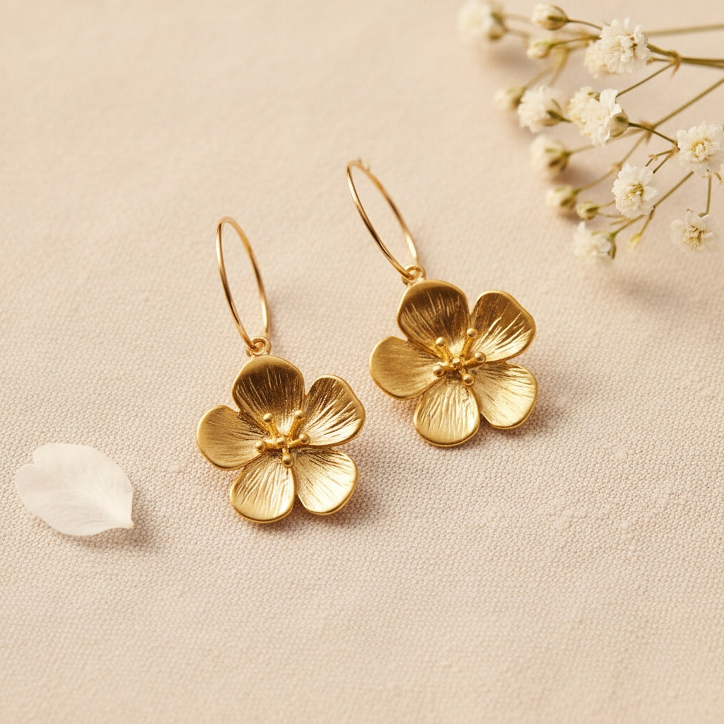 Floral Hoop Earrings | THE HUBBELL COLLECTIVE