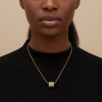 GARNA Textured Chain Necklace with Crystal Charms | THE HUBBELL COLLECTIVE