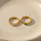 Contemporary Gem Gold Band Ring | THE HUBBELL COLLECTIVE